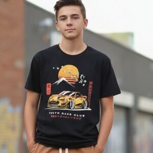 Riot Society Black Tokyo Race Club Tee